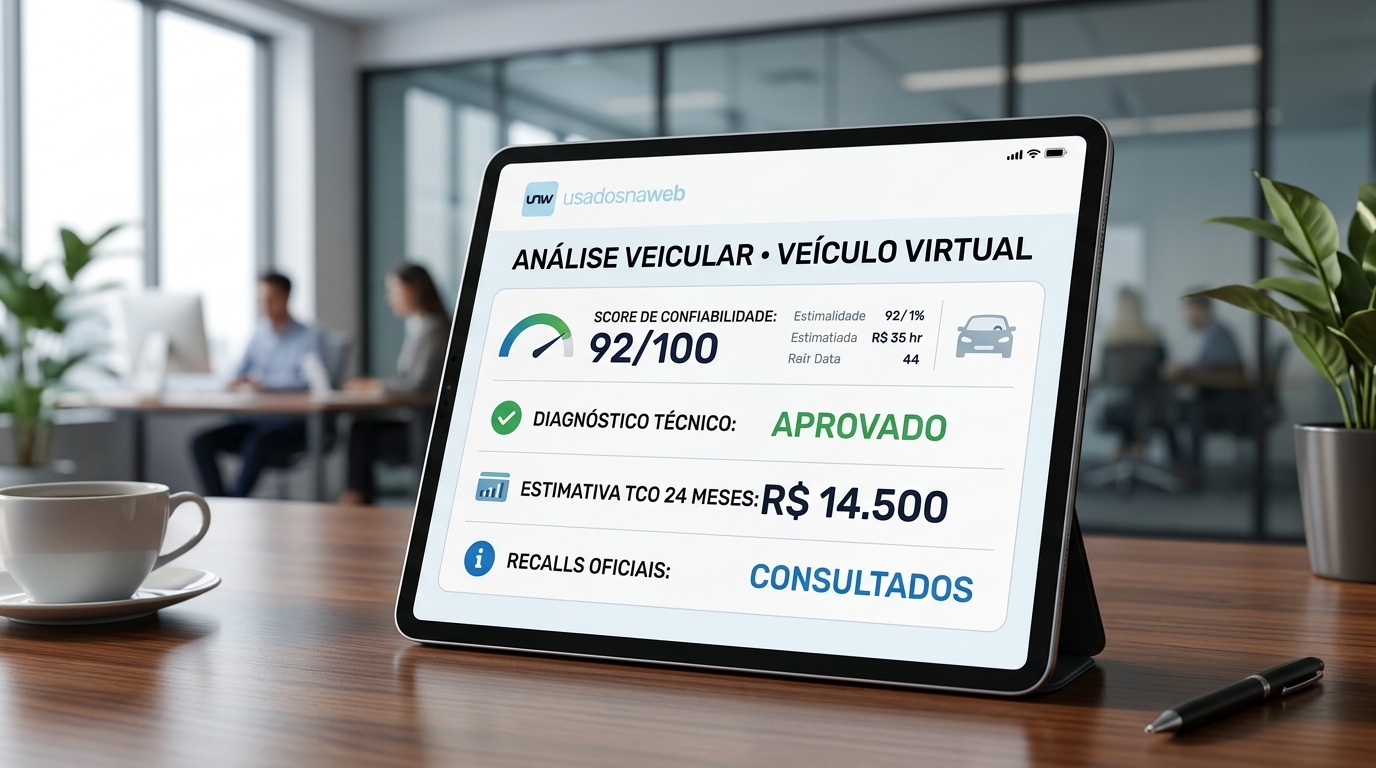 UsadosNaWeb - Relatório da Análise Veicular e Veículo Virtual