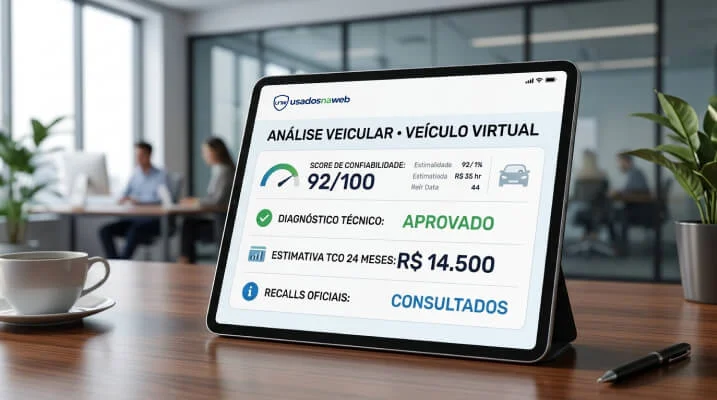 UsadosNaWeb - Relatório da Análise Veicular e Veículo Virtual